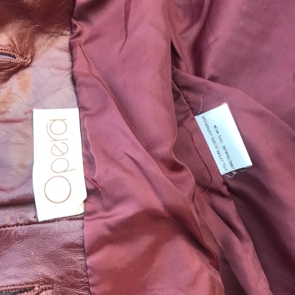 SOLD🦋 Vintage 1970s Burgundy Leather Jacket - Picture 4 of 7